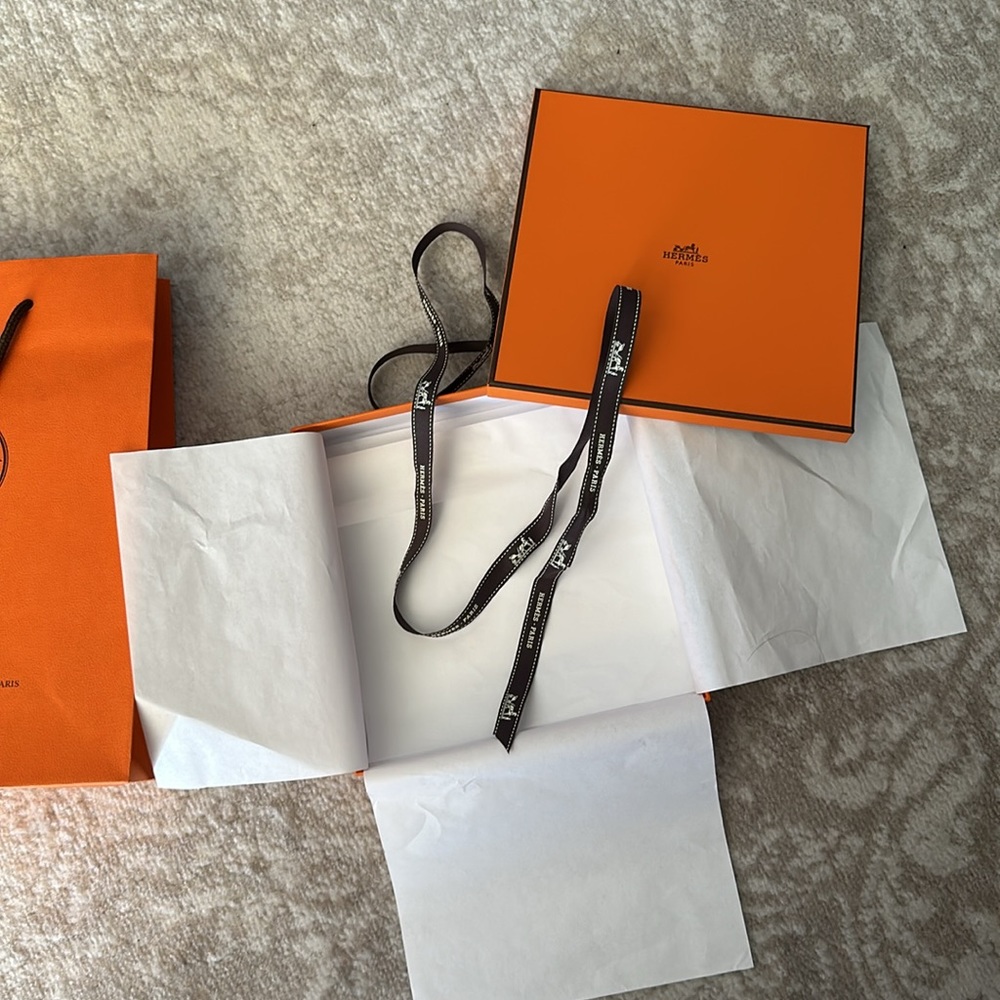 Hermes Empty Box, Bag, & Ribbon - image 4